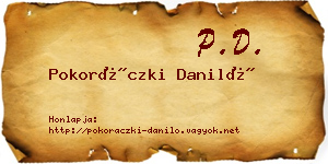 Pokoráczki Daniló névjegykártya